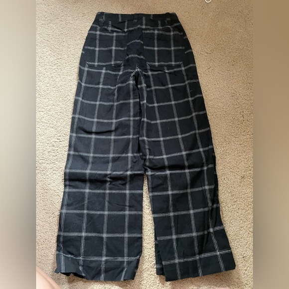 Madewell plaid pants, size 24, black and white - Picture 2 of 2